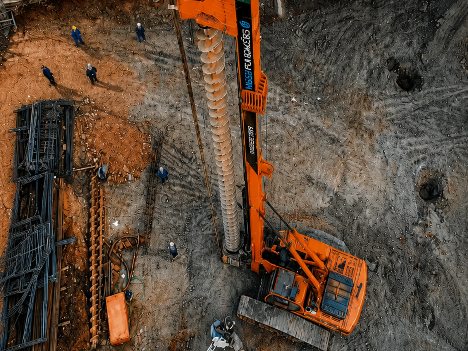 Equipamento de Hélice Contínua Monitorada em operação